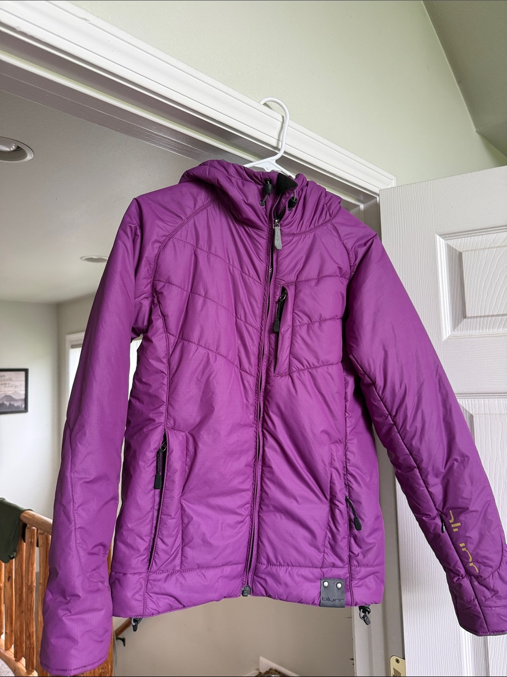 90s Blurr Insulated Women's Purple Ski Jacket with Hood